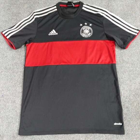 Adidas Mens Soccer Jersey Small Black Fussball Bund 2013
